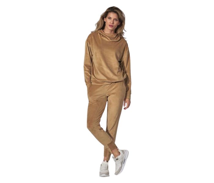 Beige Velour Track Suit Wholesale